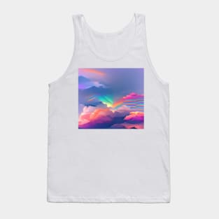 Aesthetic Vaporwave Rainbow Tank Top